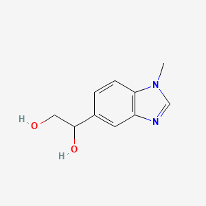 1-(1-Methyl-1H-benzo[d]imidazol-5-yl)ethane-1,2-diol chemical structure (CAS 2229324-54-1)