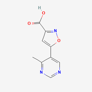 5-(4-Methylpyrimidin-5-yl)isoxazole-3-carboxylic acid chemical structure (CAS 2229349-04-4)