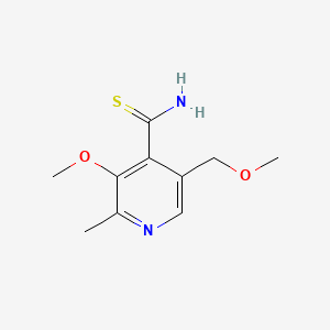 3-Methoxy-5-(methoxymethyl)-2-methylpyridine-4-carbothioamide chemical structure (CAS 2229548-79-0)