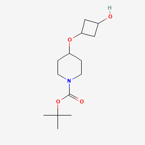cis-tert-Butyl 4-(3-hydroxycyclobutoxy)piperidine-1-carboxylate chemical structure (CAS 2229720-09-4)