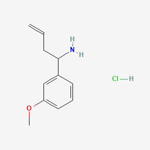 1-(3-Methoxyphenyl)but-3-en-1-amine hydrochloride chemical structure (CAS 2229795-66-6)