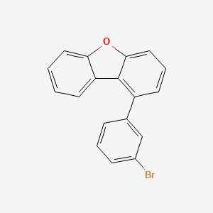1-(3-Bromophenyl)dibenzo[b,d]furan chemical structure (CAS 2229864-78-0)