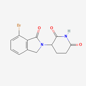 3-(7-Bromo-1-oxoisoindolin-2-yl)piperidine-2,6-dione chemical structure (CAS 2229976-08-1)