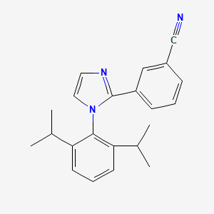3-(1-(2,6-Diisopropylphenyl)-1H-imidazol-2-yl)benzonitrile chemical structure (CAS 2230056-11-6)