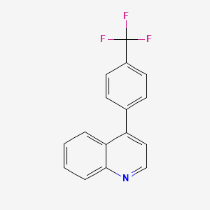 4-(4-(Trifluoromethyl)phenyl)quinoline chemical structure (CAS 2230245-31-3)
