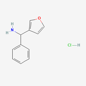 Furan-3-yl(phenyl)methanamine hydrochloride chemical structure (CAS 2230800-24-3)