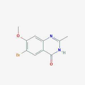 6-Bromo-7-methoxy-2-methylquinazolin-4(3H)-one chemical structure (CAS 2230840-06-7)