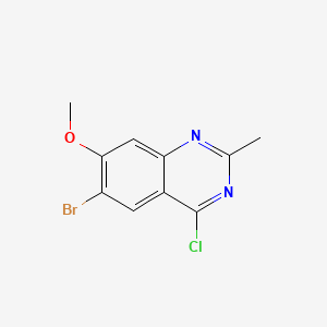 6-Bromo-4-chloro-7-methoxy-2-methylquinazoline chemical structure (CAS 2230840-18-1)