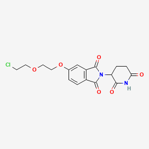 5-(2-(2-Chloroethoxy)ethoxy)-2-(2,6-dioxopiperidin-3-yl)isoindoline-1,3-dione chemical structure (CAS 2230956-57-5)