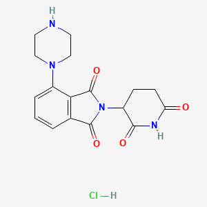 2-(2,6-Dioxopiperidin-3-yl)-4-(piperazin-1-yl)isoindoline-1,3-dione hydrochloride chemical structure (CAS 2230956-83-7)
