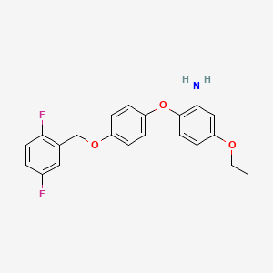 2-(4-((2,5-Difluorobenzyl)oxy)phenoxy)-5-ethoxyaniline chemical structure (CAS 223104-29-8)