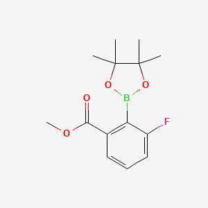 Methyl 3-fluoro-2-(4,4,5,5-tetramethyl-1,3,2-dioxaborolan-2-yl)benzoate chemical structure (CAS 2231129-85-2)