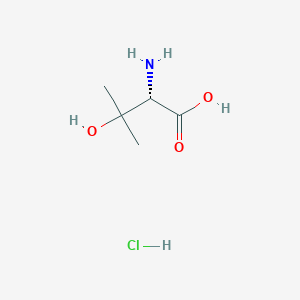 (S)-2-Amino-3-hydroxy-3-methylbutanoic acid hydrochloride chemical structure (CAS 2231249-10-6)
