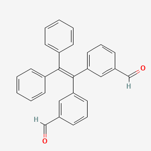 3,3'-(2,2-Diphenylethene-1,1-diyl)dibenzaldehyde chemical structure (CAS 2231618-36-1)