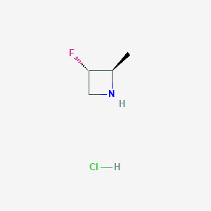 (2R,3S)-3-Fluoro-2-methylazetidine hydrochloride chemical structure (CAS 2231663-72-0)
