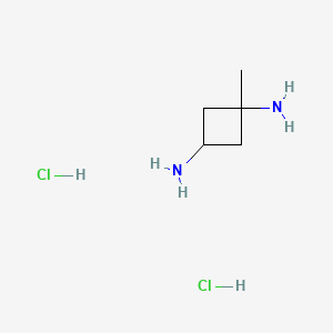 cis-1-Methylcyclobutane-1,3-diamine dihydrochloride chemical structure (CAS 2231664-29-0)
