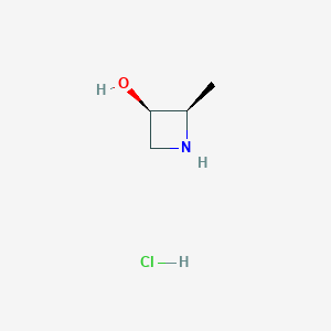 (2R,3R)-2-Methylazetidin-3-ol hydrochloride chemical structure (CAS 2231664-90-5)