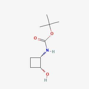 tert-Butyl ((1S,2R)-2-hydroxycyclobutyl)carbamate chemical structure (CAS 2231665-13-5)
