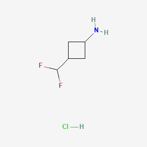 cis-3-(Difluoromethyl)cyclobutan-1-amine hydrochloride chemical structure (CAS 2231665-50-0)
