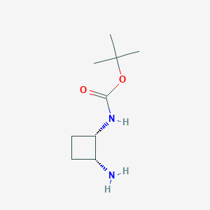 tert-Butyl ((1S,2R)-2-aminocyclobutyl)carbamate chemical structure (CAS 2231665-80-6)