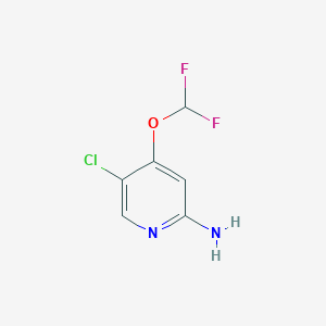 5-Chloro-4-(difluoromethoxy)pyridin-2-amine chemical structure (CAS 2231672-98-1)