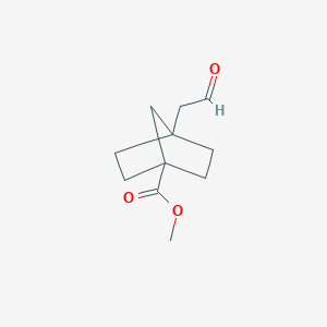 Methyl 4-(2-oxoethyl)bicyclo[2.2.1]heptane-1-carboxylate chemical structure (CAS 2231673-33-7)