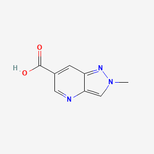 2-Methyl-2H-pyrazolo[4,3-b]pyridine-6-carboxylic acid chemical structure (CAS 2231673-41-7)