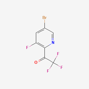 1-(5-Bromo-3-fluoropyridin-2-yl)-2,2,2-trifluoroethanone chemical structure (CAS 2231673-60-0)