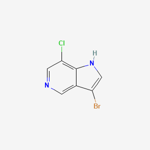 3-Bromo-7-chloro-1H-pyrrolo[3,2-c]pyridine chemical structure (CAS 2231674-49-8)