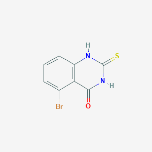 5-Bromo-2-mercaptoquinazolin-4(3H)-one chemical structure (CAS 2231674-69-2)
