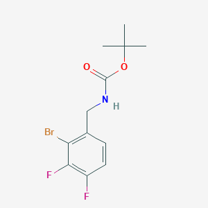 tert-Butyl 2-bromo-3,4-difluorobenzylcarbamate chemical structure (CAS 2231675-56-0)