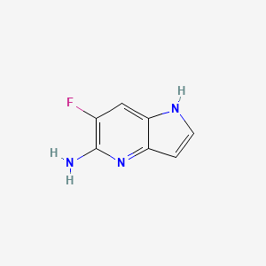 6-Fluoro-1H-pyrrolo[3,2-b]pyridin-5-amine chemical structure (CAS 2231676-58-5)