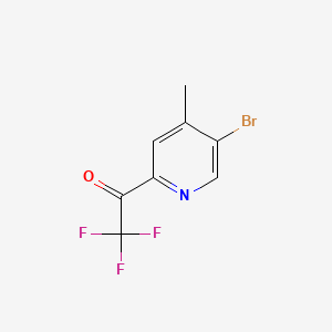 1-(5-Bromo-4-methylpyridin-2-yl)-2,2,2-trifluoroethan-1-one chemical structure (CAS 2231676-74-5)