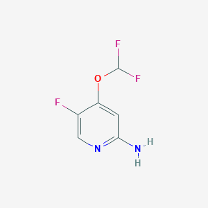 4-(Difluoromethoxy)-5-fluoropyridin-2-amine chemical structure (CAS 2231676-95-0)