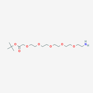 tert-Butyl 17-amino-3,6,9,12,15-pentaoxaheptadecanoate chemical structure (CAS 2231845-67-1)
