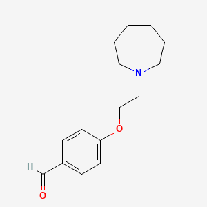 4-(2-(Azepan-1-yl)ethoxy)benzaldehyde chemical structure (CAS 223251-09-0)