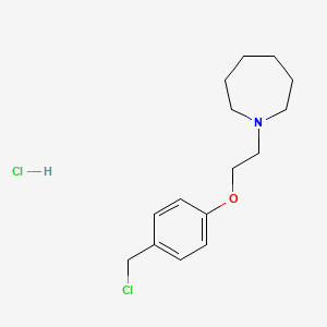 1-(2-(4-(Chloromethyl)phenoxy)ethyl)azepane hydrochloride chemical structure (CAS 223251-25-0)