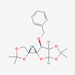 (3aR,5R,6R,6aR)-6-(Benzyloxy)-5-((R)-2,2-dimethyl-1,3-dioxolan-4-yl)-2,2-dimethyltetrahydrofuro[2,3-d][1,3]dioxole chemical structure (CAS 22331-21-1)