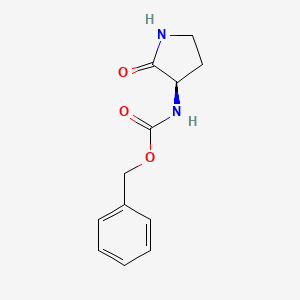 (R)-Benzyl (2-oxopyrrolidin-3-yl)carbamate chemical structure (CAS 223407-18-9)