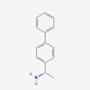 (1S)-1-{[1,1'-biphenyl]-4-yl}ethan-1-amine chemical structure (CAS 223418-63-1)