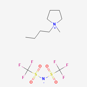 N-Butyl-N-methylpyrrolidinium bis((trifluoromethyl)sulfonyl)imide chemical structure (CAS 223437-11-4)