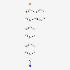4'-(4-Bromonaphthalen-1-yl)-[1,1'-biphenyl]-4-carbonitrile chemical structure (CAS 2234895-19-1)
