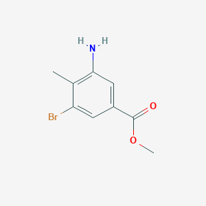 Methyl 3-amino-5-bromo-4-methylbenzoate chemical structure (CAS 223519-11-7)