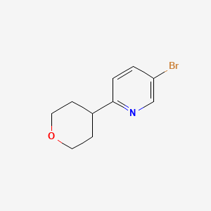 5-Bromo-2-(tetrahydro-2H-pyran-4-yl)pyridine chemical structure (CAS 223556-14-7)