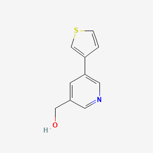 (5-(Thiophen-3-yl)pyridin-3-yl)methanol chemical structure (CAS 223563-61-9)