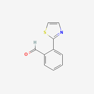 2-(Thiazol-2-yl)benzaldehyde chemical structure (CAS 223575-69-7)