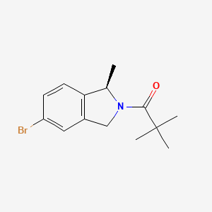 (R)-1-(5-Bromo-1-methylisoindolin-2-yl)-2,2-dimethylpropan-1-one chemical structure (CAS 223595-15-1)
