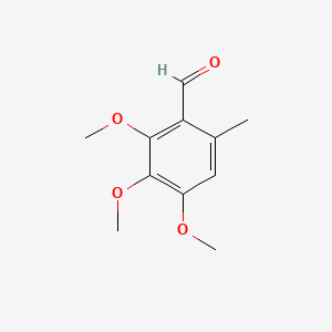 2,3,4-Trimethoxy-6-methylbenzaldehyde chemical structure (CAS 22383-85-3)