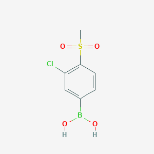 (3-Chloro-4-methanesulfonylphenyl)boronic acid chemical structure (CAS 2239305-86-1)