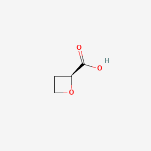 (S)-Oxetane-2-carboxylic acid chemical structure (CAS 2241107-29-7)